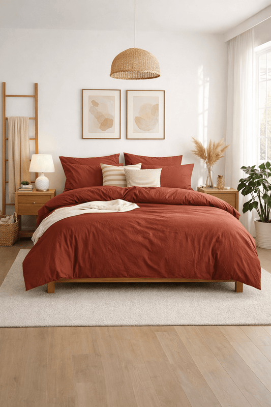 Housse de couette NATURE ( Terracotta ) - Housse de couette Livia - $189.95! Literie-Déco et moi