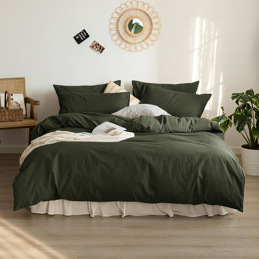 Housse de couette nature ( Vert armée ) - Housse de couette Livia - $189.95! Literie-Déco et moi 