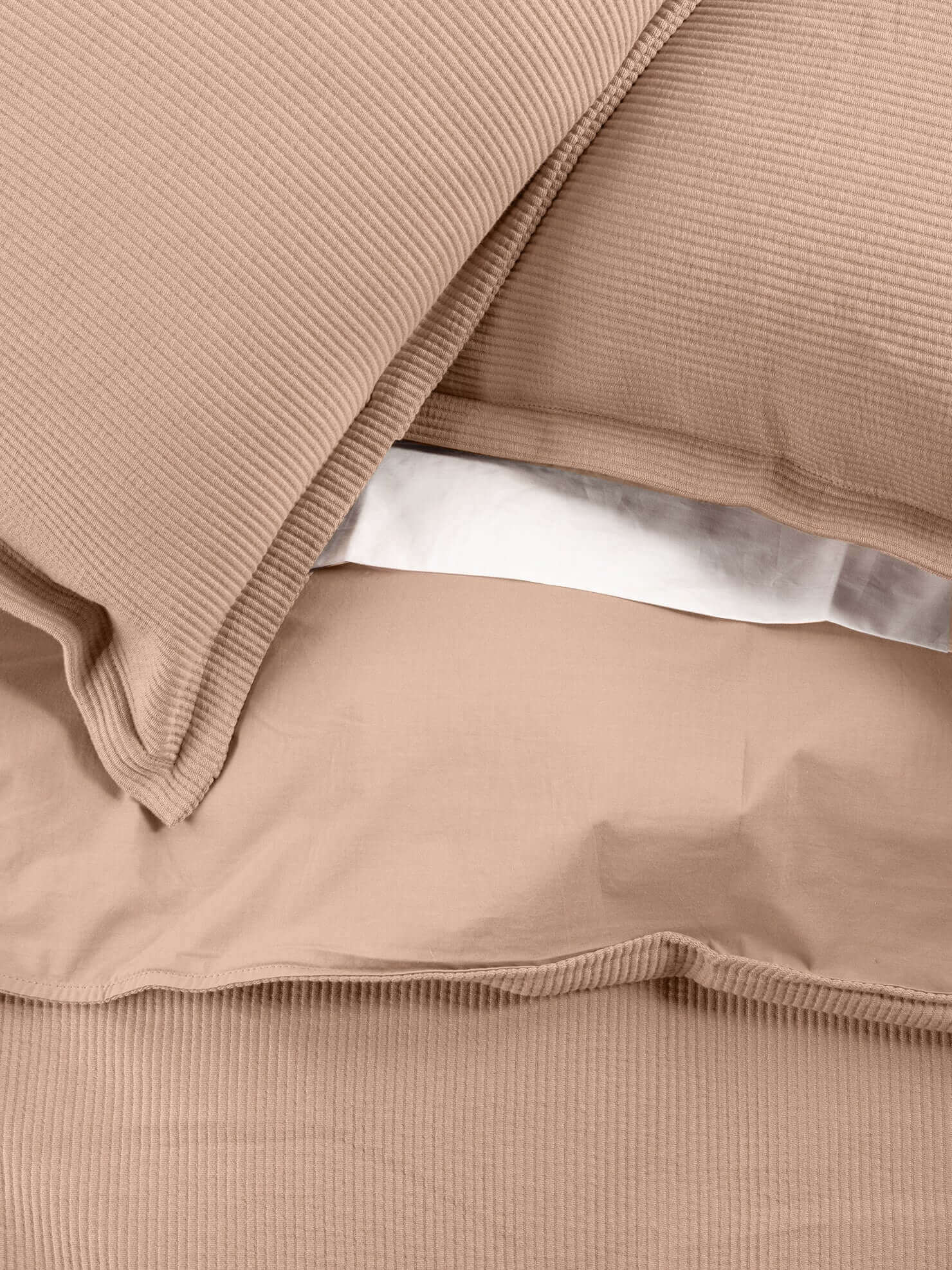 Housse de couette SOPHIA (en coton côtelé ) ( Sienne ) - Literie - Déco et moi