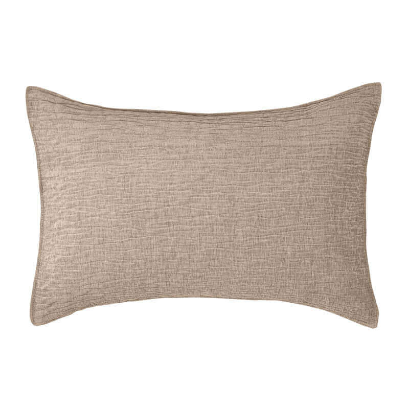 Housse de couette texturée taupe BARBARA- Par Brunelli - Housse de couette Brunelli - Literie-Déco et moi 
