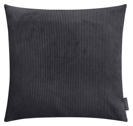 Housse de coussin carrée INGA 18'' x 18'' ( Charcoal ) - Literie - Déco et moi