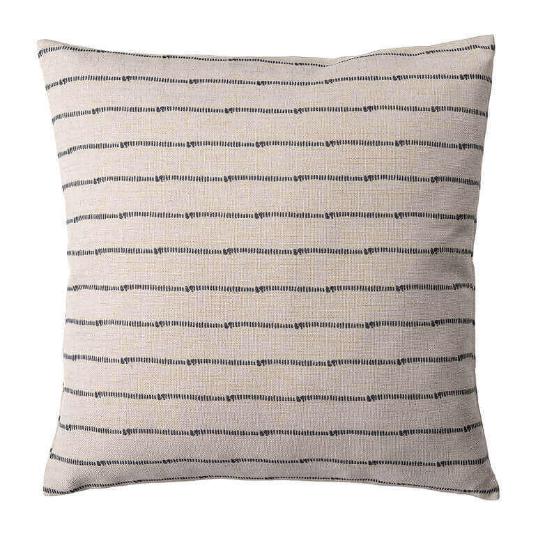 Housse de coussin FARMHOUSE ( Beige et noir )   20'' x 20' - coussins Livia - Literie-Déco et moi 