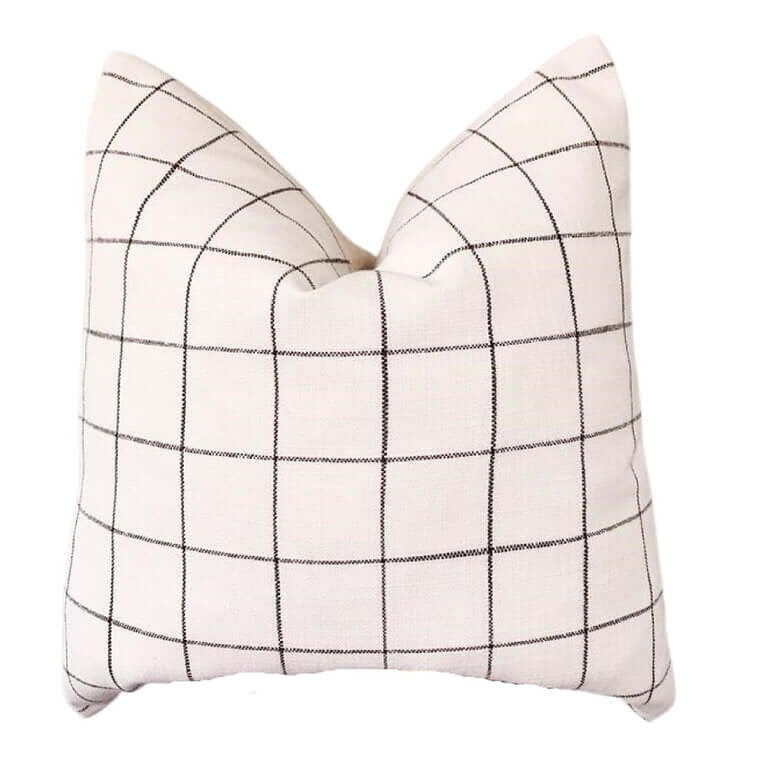 Housse de coussin FARMHOUSE ( Blanc et noir ) 20'' x 20' - Literie - Déco et moi