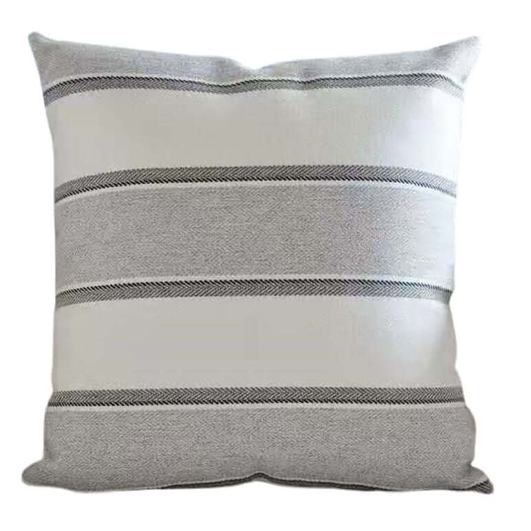 Housse de coussin FARMHOUSE ( Gris et beige ) 20'' x 20'' - Literie - Déco et moi
