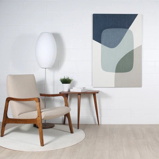 Tableau acoustique géométrique en couleurs pastels - Fabriqué à la main - ART MURAL TEXTILES Accent Mode - Literie-Déco et moi 