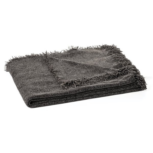 Jeté gris charcoal- IRON- par Brunelli Jeté  ,disponible chez Literie-Déco et moi 