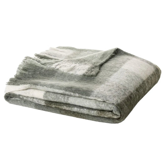 Jeté à carreaux verts Automne - Par Brunelli - Literie - Déco et moi