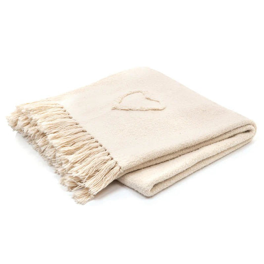 Jeté avec cœurs LOVE - par Brunelli - Literie - Déco et moi