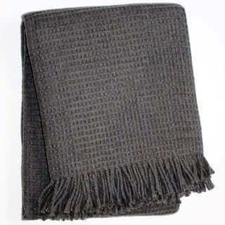 Jeté BASIC GAUFRÉ GRIS FONCÉ ( 55'' X 70'') - Literie - Déco et moi