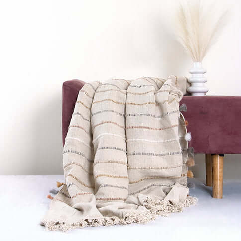 Jeté COZY - ( Beige ) - Literie - Déco et moi