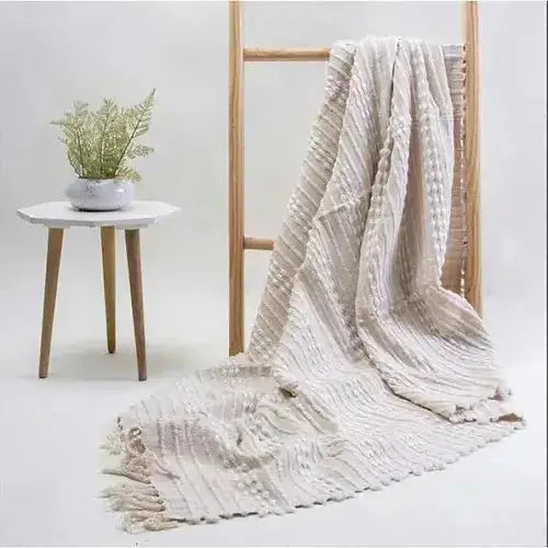 Jeté COZY - ( Beige ) - Literie - Déco et moi