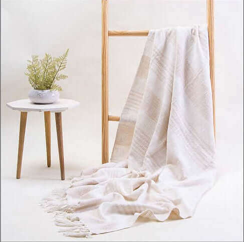 Jeté COZY- ( Beige ) - Jeté Livia - Literie-Déco et moi 