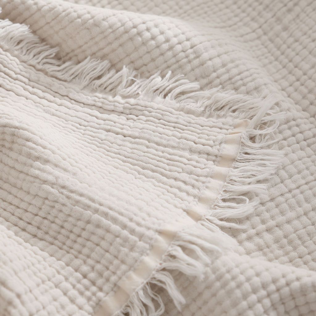 Jeté COZY- Blanc  ( 50''x60'') - Jeté Livia - $79.99! Literie-Déco et moi 