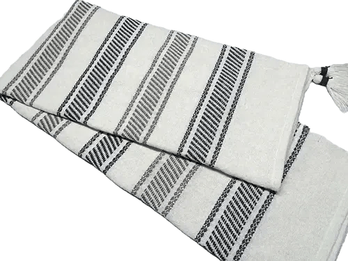 Jeté COZY - Bleu et blanc( 50''x60'') - Literie - Déco et moi