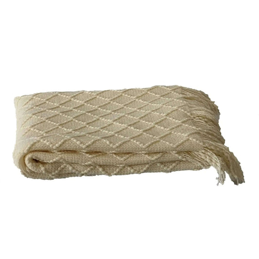 Jeté COZY - Crème  ( 50''x60'') - Jeté Livia - Literie-Déco et moi 