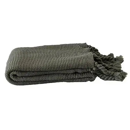 Jeté Cozy - Gris ( 50''x60'') - Literie - Déco et moi