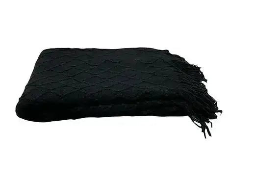 Jeté COZY - Noir ( 50''x60'') - Jeté Livia - Literie-Déco et moi 