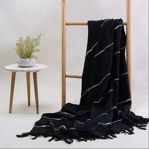 Jeté COZY- ( Noir ) - Jeté Livia - Literie-Déco et moi 