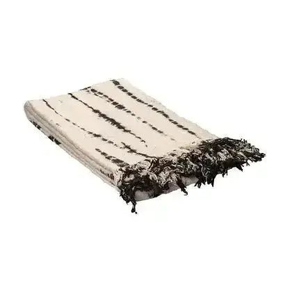Jeté COZY- Noir et blanc  ( 50''x60'') - Jeté Livia - Literie-Déco et moi 