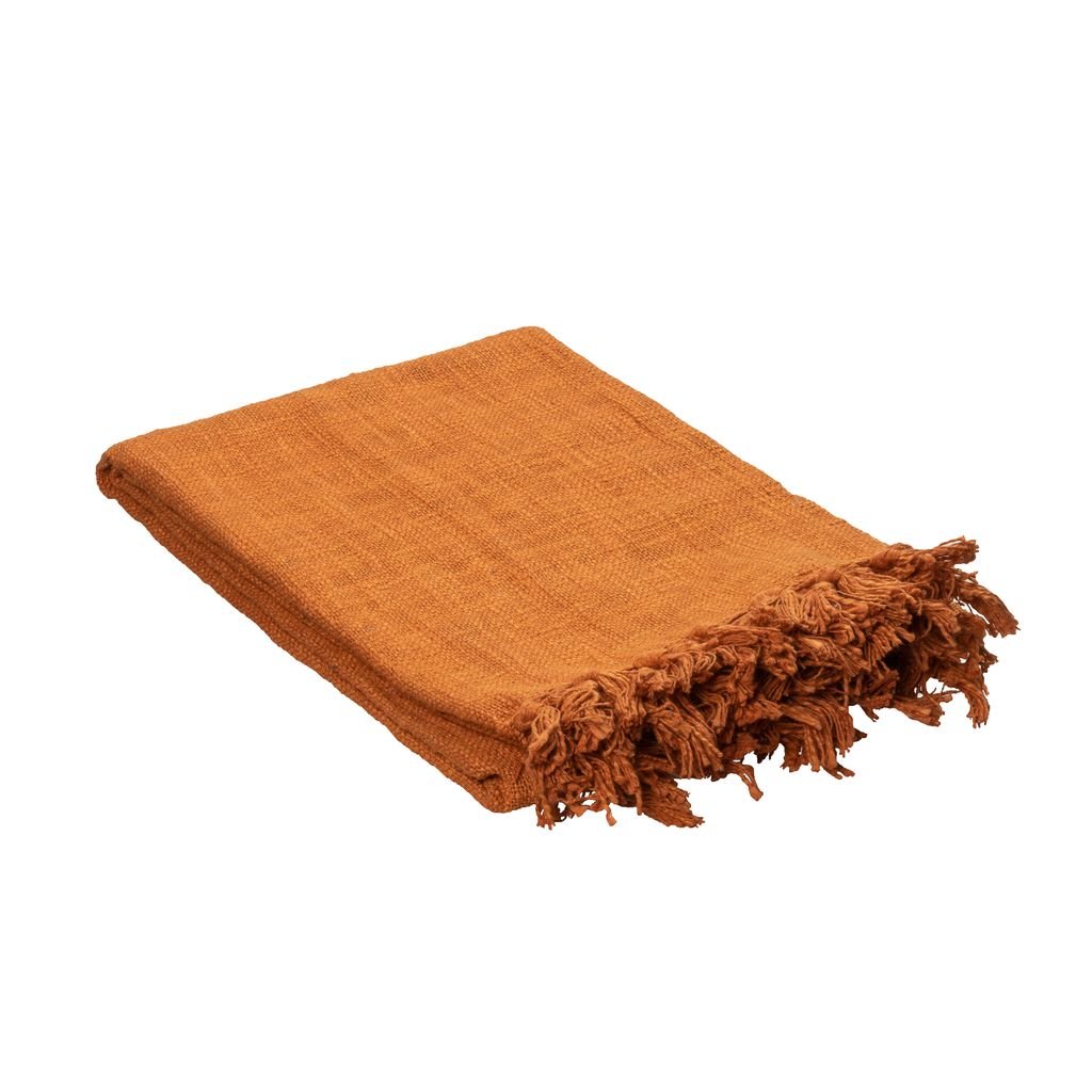 Jeté COZY- Terracotta ( 50''x60'') - Jeté Livia - $89.99! Literie-Déco et moi 