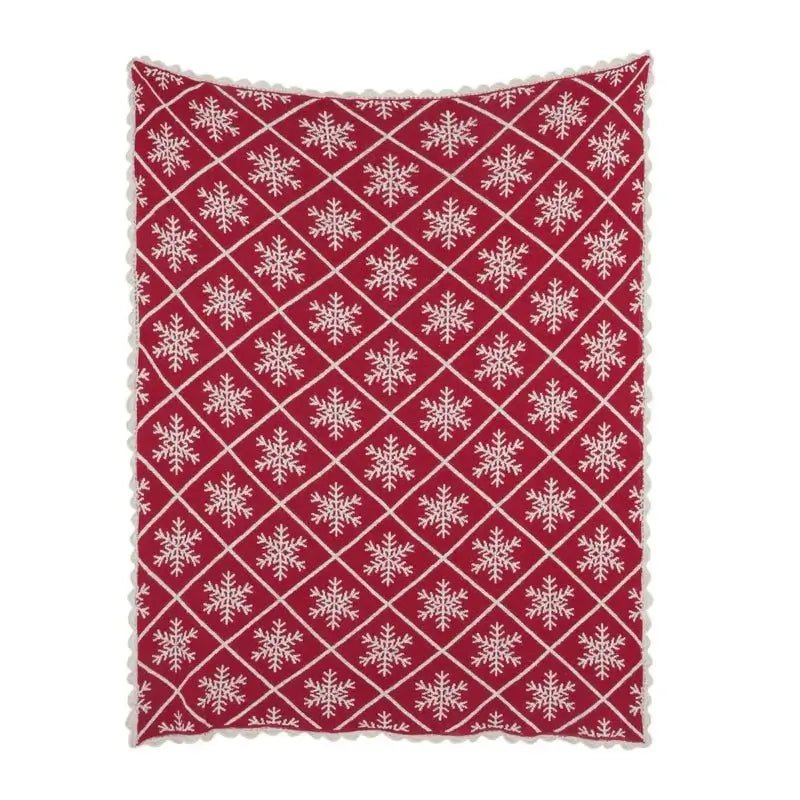Jeté de Noël rouge Flocon ( 50'' x 60'')- Par Brunelli - Jeté Brunelli - Literie-Déco et moi 