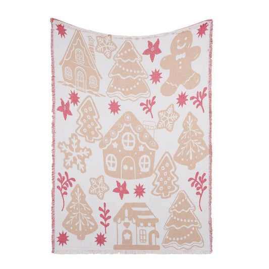 Jeté de Noël Ti - biscuit( 50'' x 60'') - Par Brunelli - Literie - Déco et moi