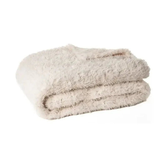 Jeté en fausse fourrure crème Beverly - Par Brunelli - Literie - Déco et moi