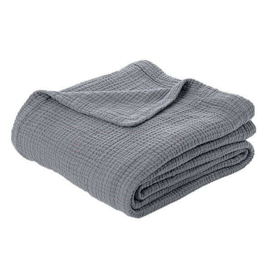  Jeté en mousseline de coton charcoal Popeye - Par Brunelli de Brunelli – PRODUIT  de qualité chez Literie & Déco et Moi