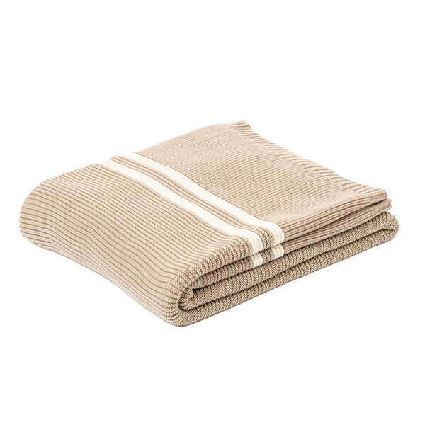 Jeté en tricot taupe HUDSON ( 50" x 60'')- Par Brunelli - Jeté Brunelli - Literie-Déco et moi 