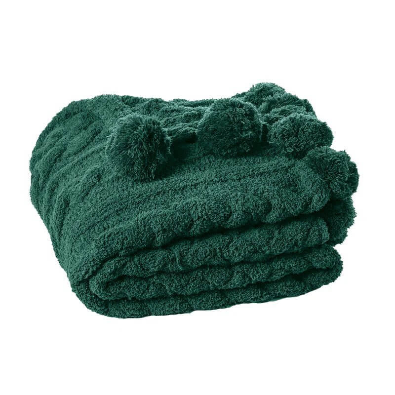  Jeté en tricot vert Jujube ( 50'' x 60'')  - par Brunelli de Brunelli – PRODUIT  de qualité chez Literie & Déco et Moi