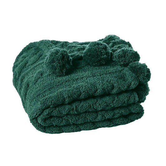 Jeté en tricot vert Jujube ( 50'' x 60'') - par Brunelli - Jeté Brunelli - Literie-Déco et moi