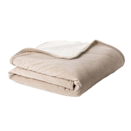 Jeté en velours côtelé naturel CORDUROY - Par Brunelli Jeté  ,disponible chez Literie-Déco et moi 