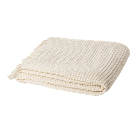  Jeté gaufré crème COCO ( 50'' x 60'')  - par Brunelli de Brunelli – PRODUIT  de qualité chez Literie & Déco et Moi