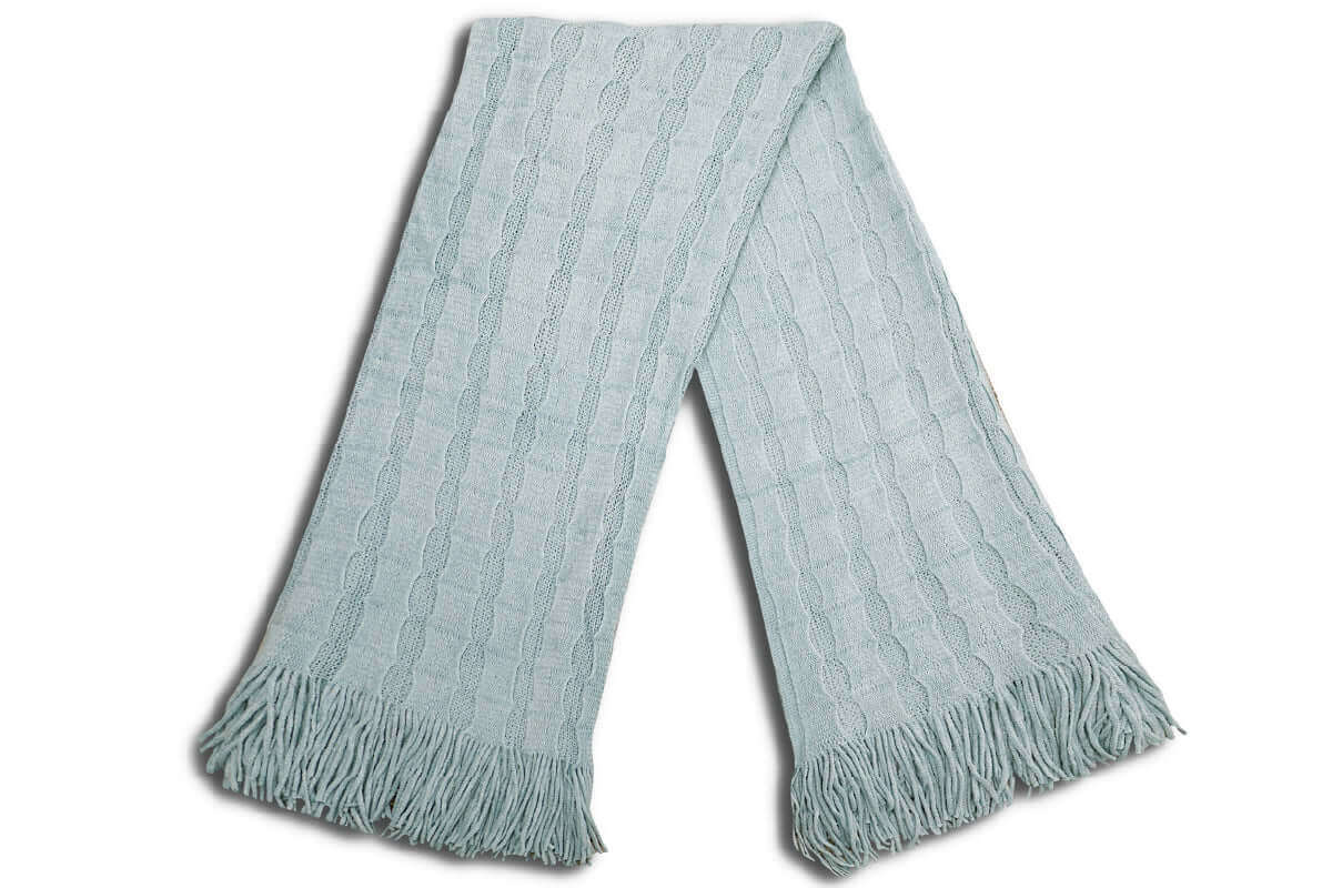 Jeté MORECOMBE  ( 50'' x 60'' ) ( Aqua ) - Jeté rjs trading - Literie-Déco et moi 