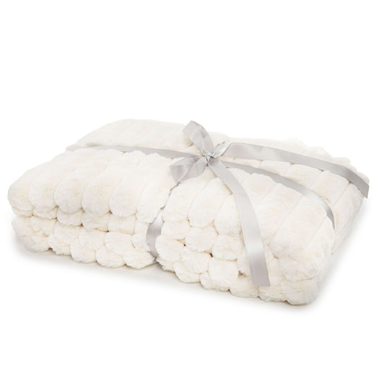 Jeté Raya ( Blanc cassé ) ( 50'' x 60'') - Literie - Déco et moi