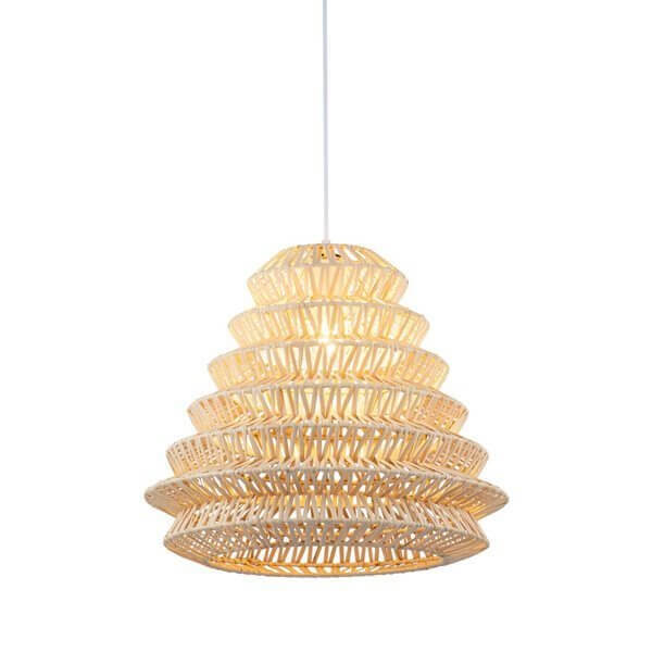 Lampe suspendue en rotin naturel DIDI ( Par Brunelli ) - LAMPE ROTIN Brunelli - Literie-Déco et moi 