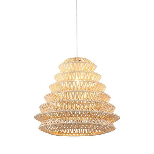 Lampe suspendue en rotin naturel DIDI ( Par Brunelli ) - LAMPE ROTIN Brunelli - Literie-Déco et moi 