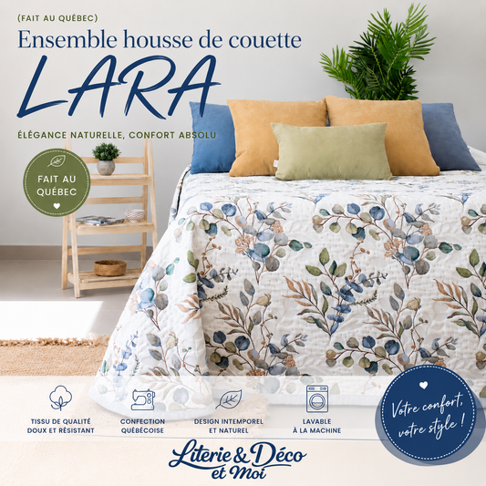 (Fait au Québec) - Couvre-lit LARA - couvre-lits CHÉNÉ - Literie-Déco et moi