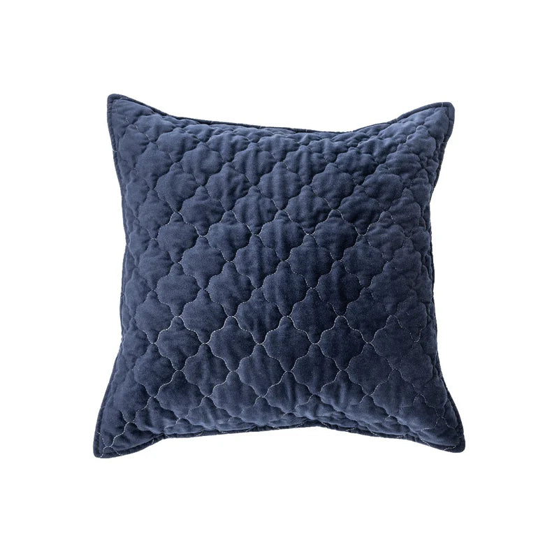 Cache coussin en velours Bleu Marine