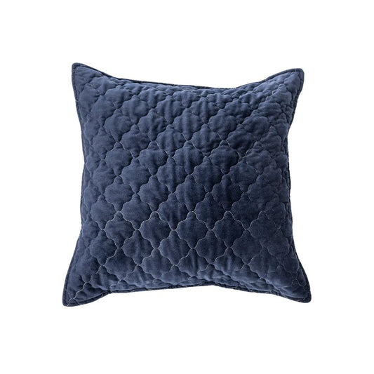 Cache coussin en velours Bleu Marine
