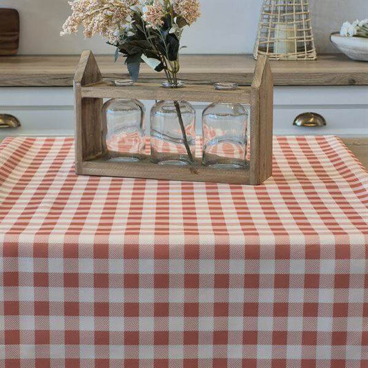 Nappe à carreaux corail VICHY - Par Brunelli - NAPPES Brunelli - $23.99! Literie-Déco et moi 