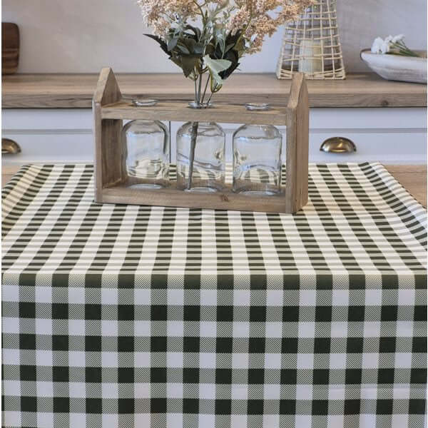 Nappe à carreaux verts VICHY - Par Brunelli NAPPES  ,disponible chez Literie-Déco et moi 