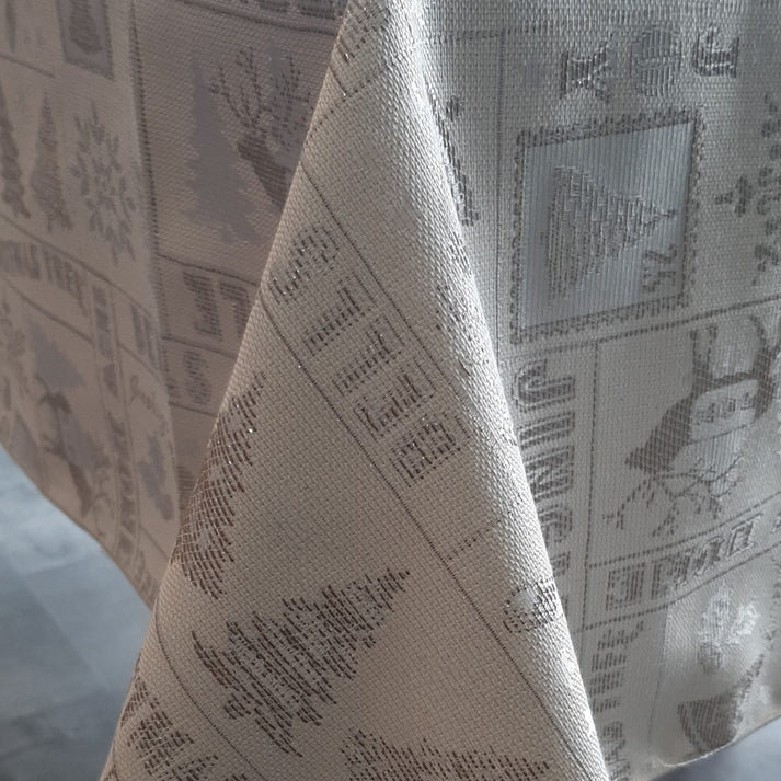 Nappe grise avec brillance - Literie - Déco et moi