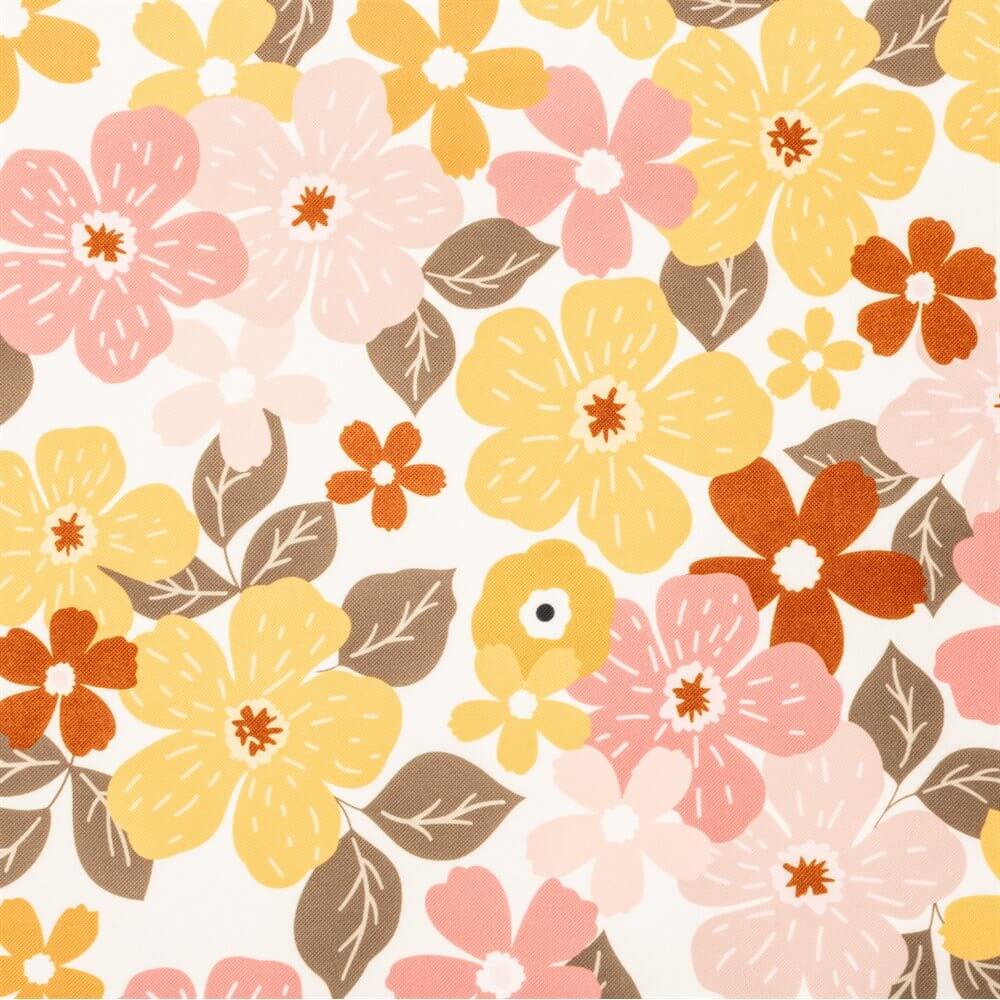 Nappe imprimée de fleurs ALICE  - Par Brunelli NAPPES  ,disponible chez Literie-Déco et moi 