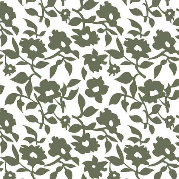 Nappe imprimée de fleurs vertes HORTENSE - Par Brunelli - NAPPES Brunelli - Literie-Déco et moi 