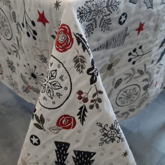 Nappe rouge, noire et argentée. - Literie - Déco et moi