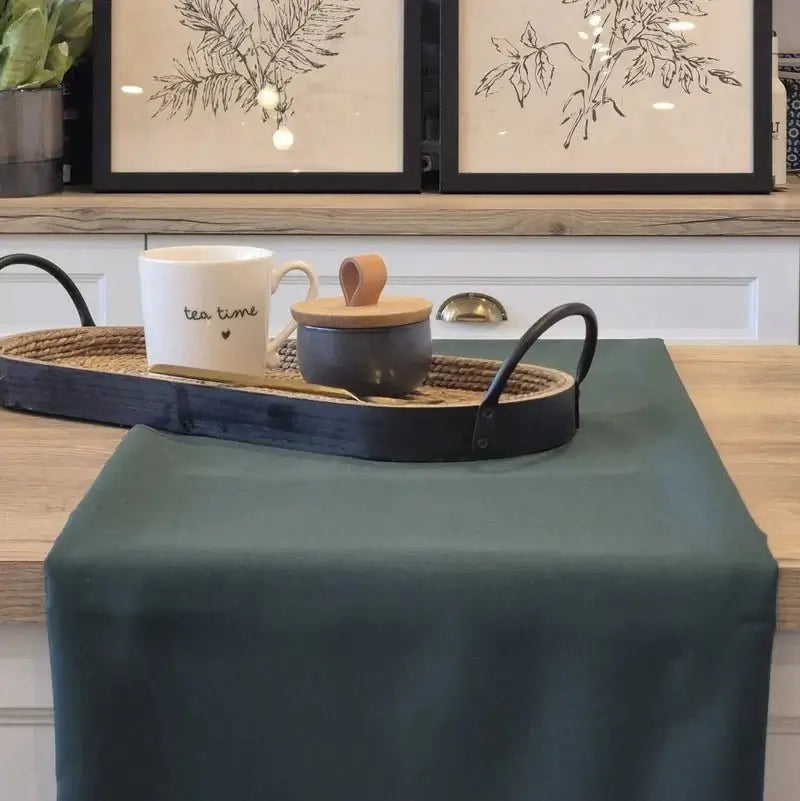 Nappe unie vert foncé CHIVE - Par Brunelli - Literie - Déco et moi