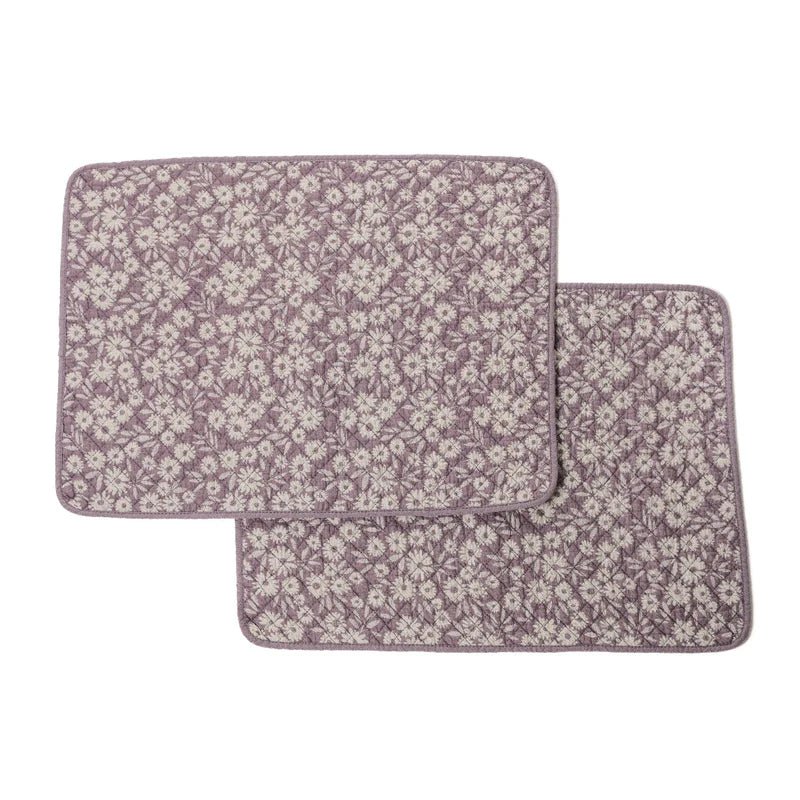 Napperons lavande avec de petites fleurs MAGGIE- Par Brunelli (Livraison printemps 2026 ) - NAPPES Brunelli - $35.99! Literie-Déco et moi 