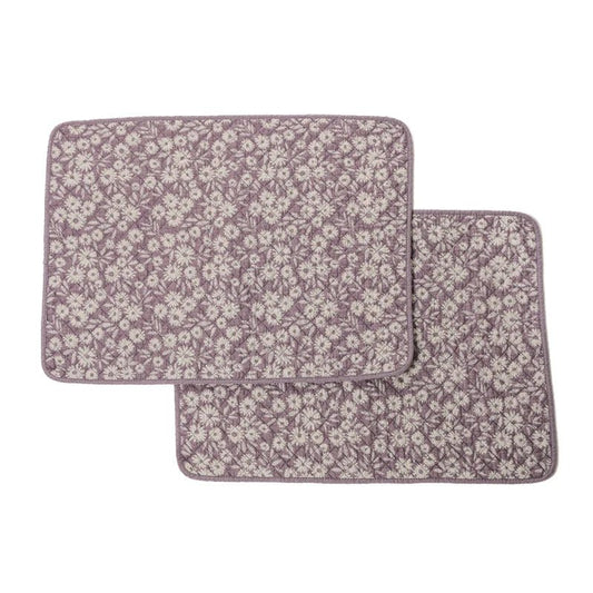 Napperons lavande avec de petites fleurs MAGGIE- Par Brunelli (Livraison printemps 2026 ) - NAPPES Brunelli - $35.99! Literie-Déco et moi 
