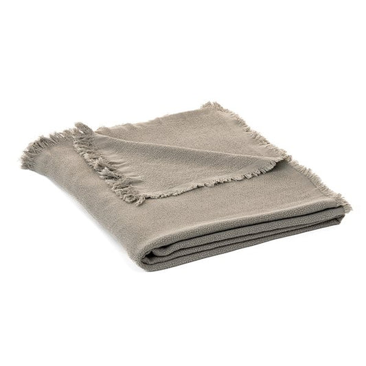 Jeté tissé gris OKOU- Par Brunelli Jeté  ,disponible chez Literie-Déco et moi 